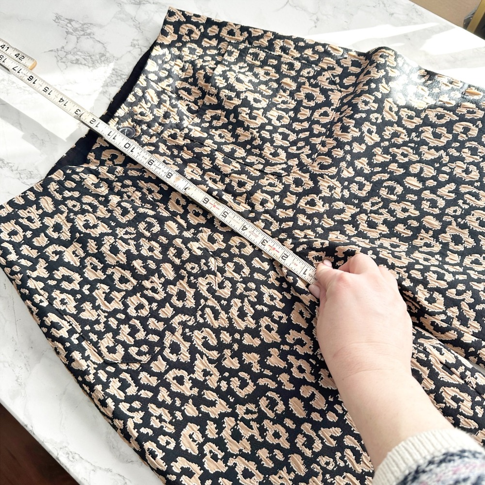 Maeve Brocade Leopard Print Wide Leg Pants & Crop Top Vest Set Women Size 2 - Picture 9 of 16